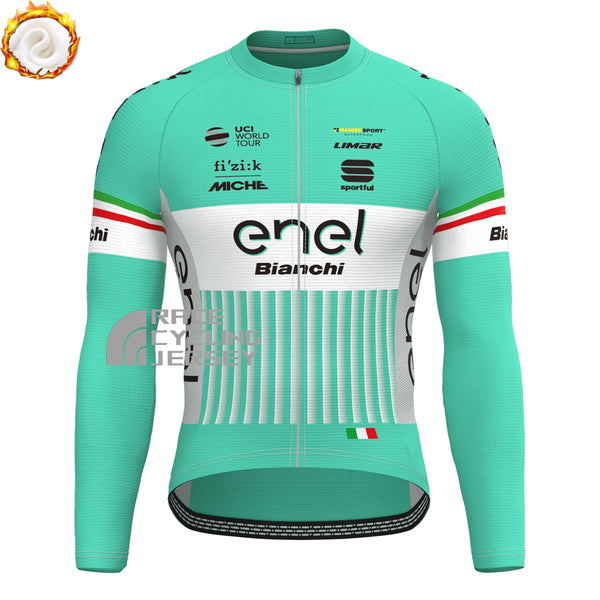 fi`zi:k Bianchi Fleece Long Cycling Jersey