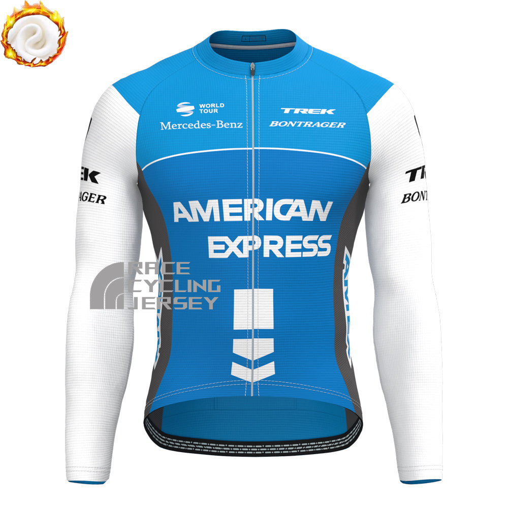 USA AMEX  Fleece Long Sleeves Cycling Kits