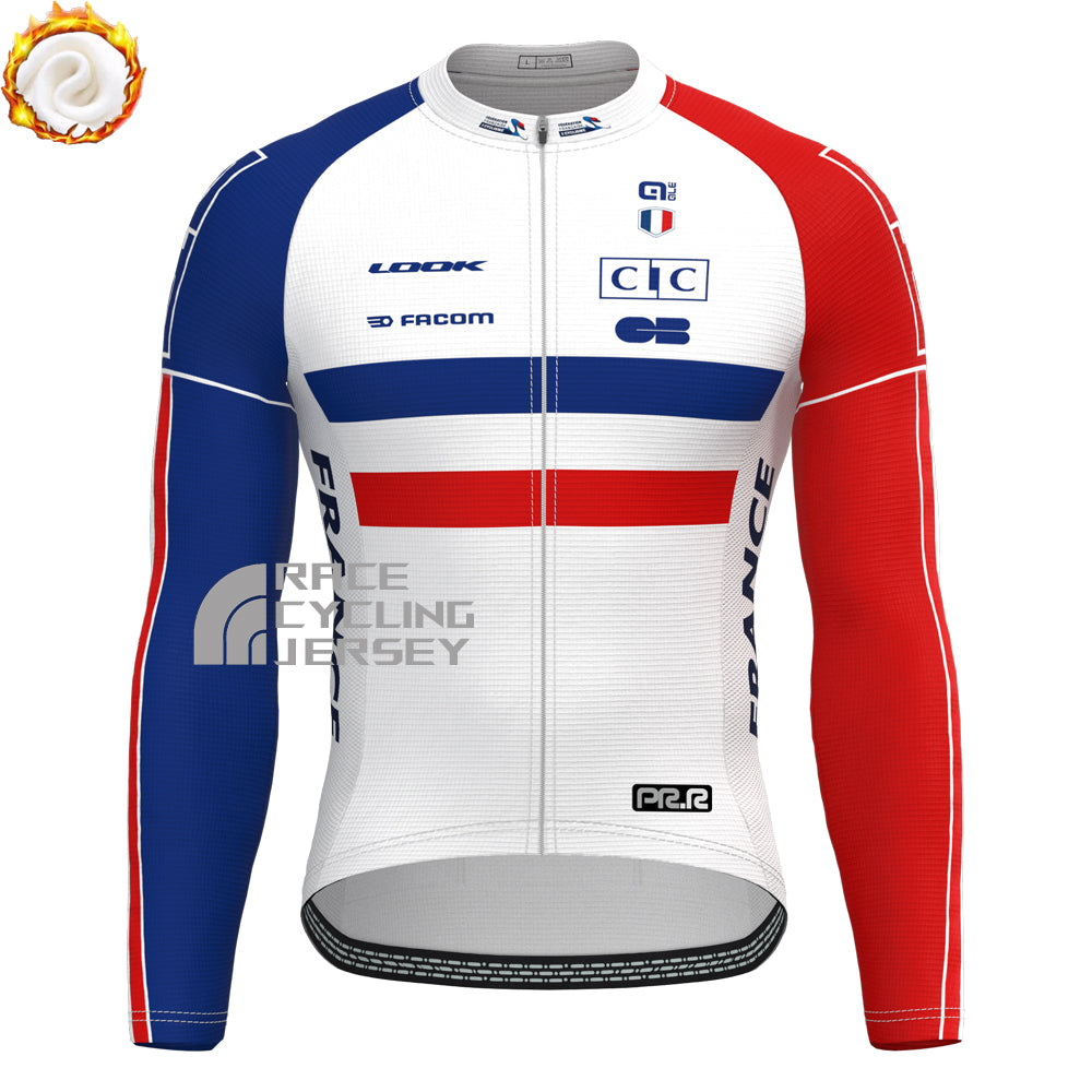 France CIC Fleece Long Sleeves Cycling Kits