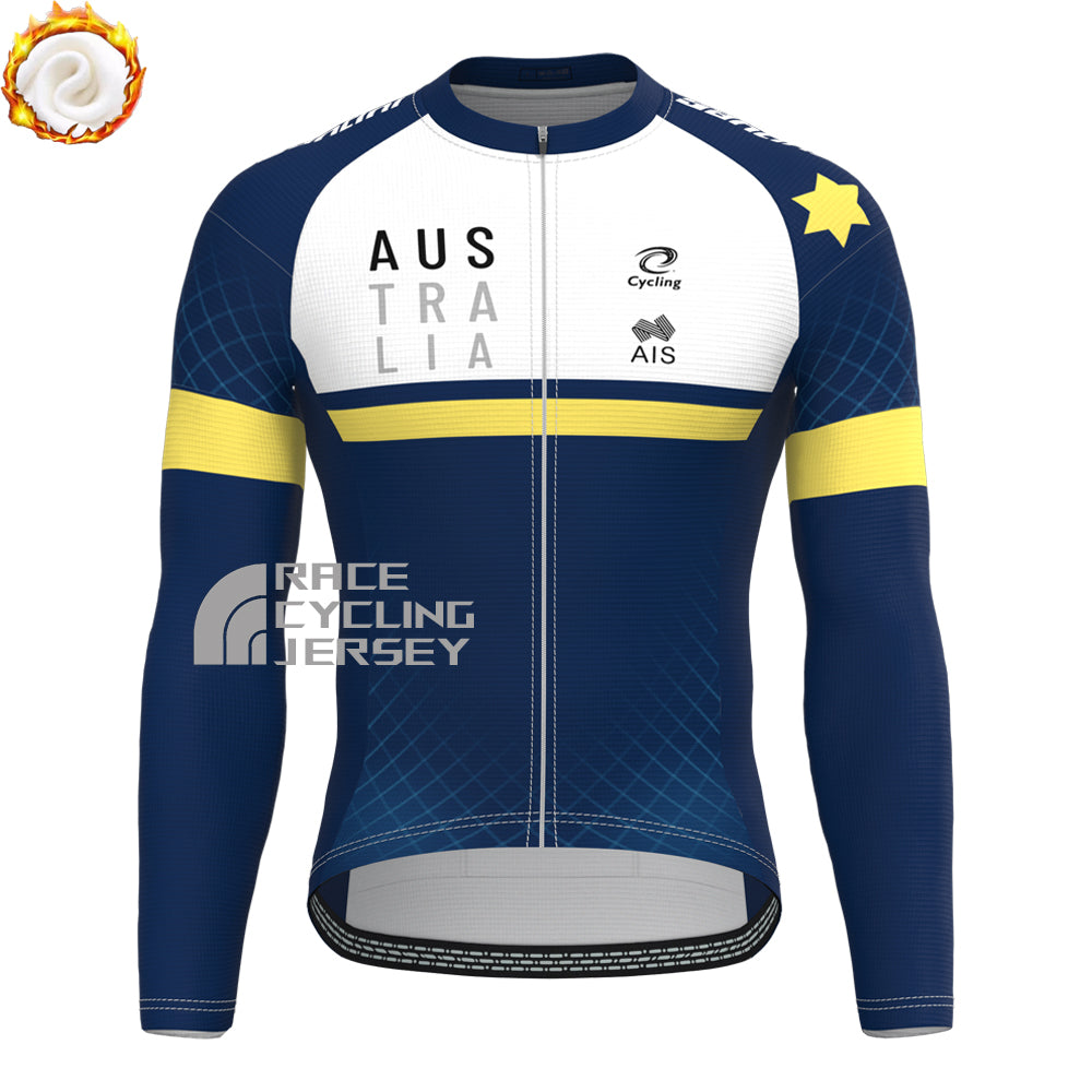 2018 Australia Fleece Long Sleeves Cycling Kits