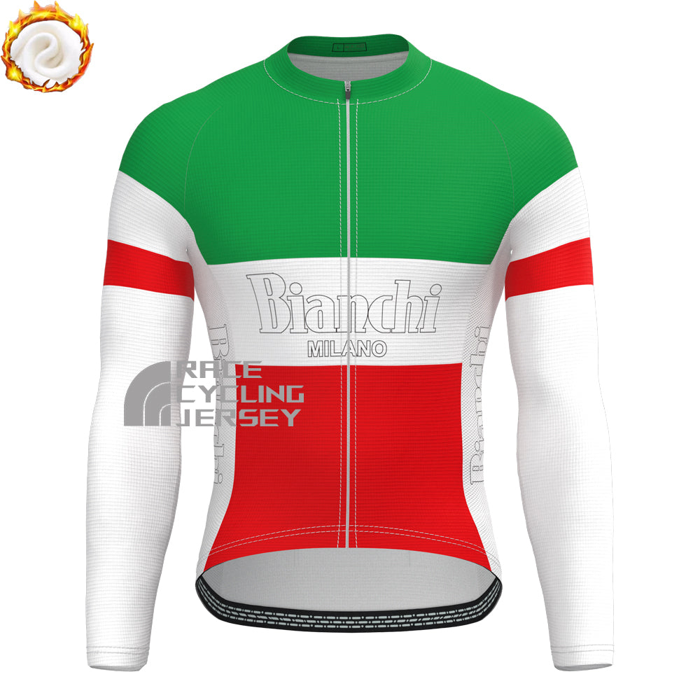 Bianchi MILANO Fleece Long Cycling Jersey
