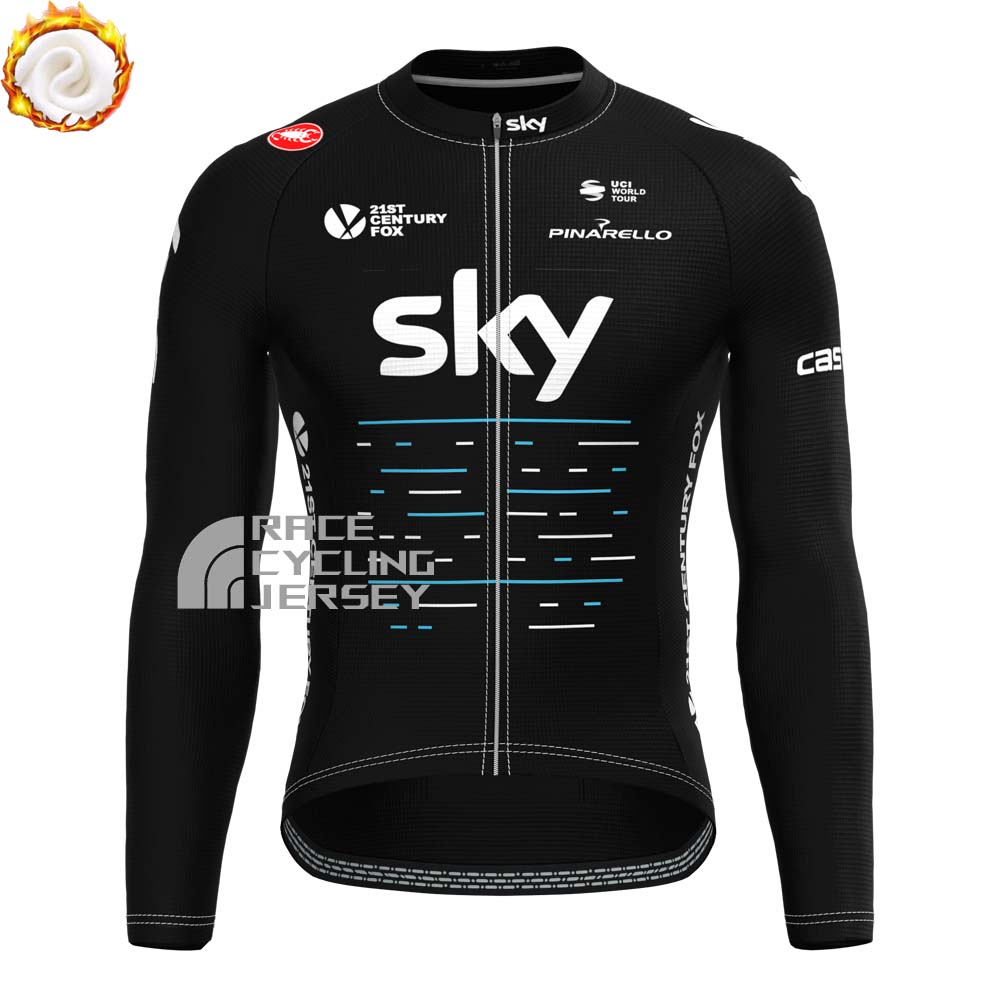 2017 Sky Castelli Fleece Long Cycling Jersey
