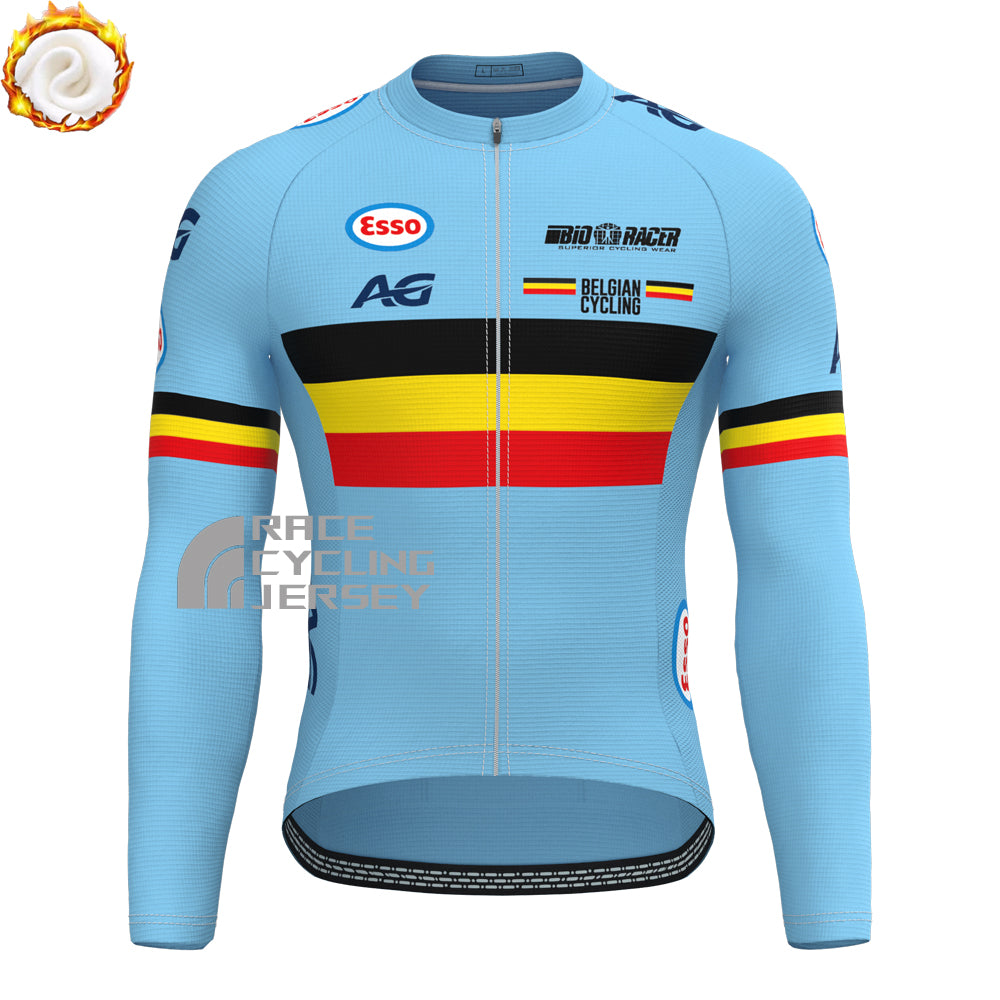 2018 Belgium Fleece Long Cycling Jersey