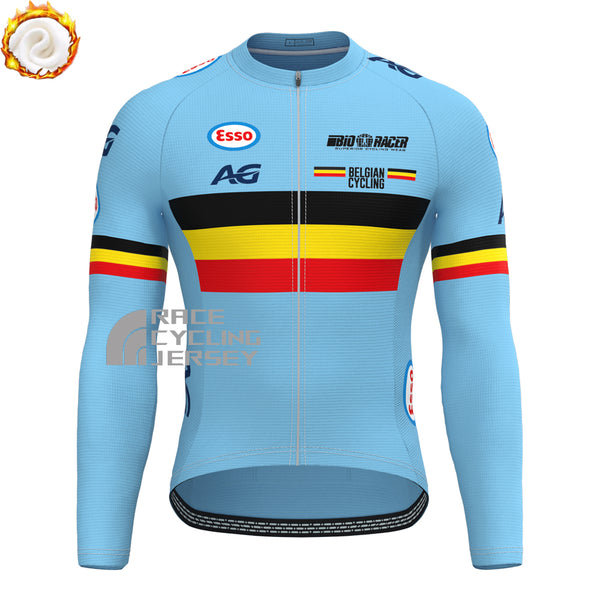 2018 Belgium Fleece Long Cycling Jersey