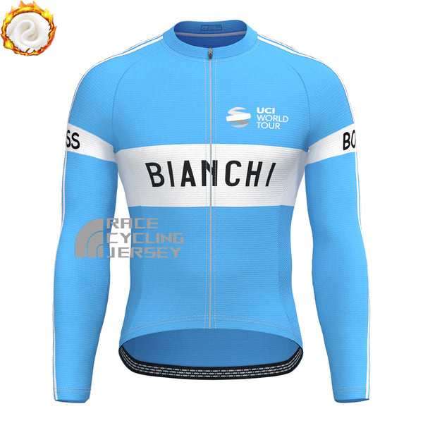 UCI BOOS Bianchi Fleece Long Cycling Jersey