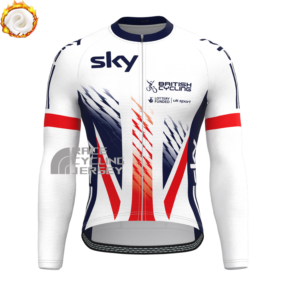 2015 United Kingdom Fleece Long Sleeves Cycling Kits