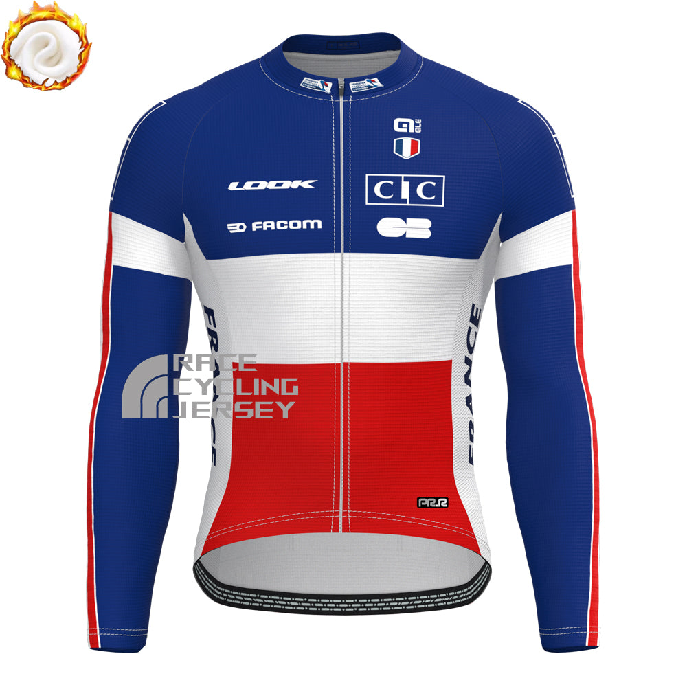 France CORIMA Fleece Long Sleeves Cycling Kits