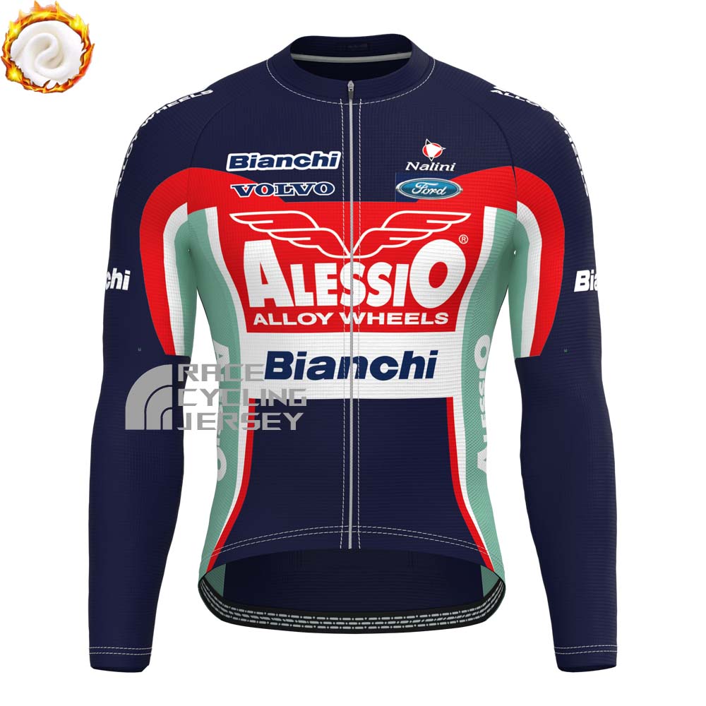 2004 Bianchi Fleece Long Sleeves Cycling Kits