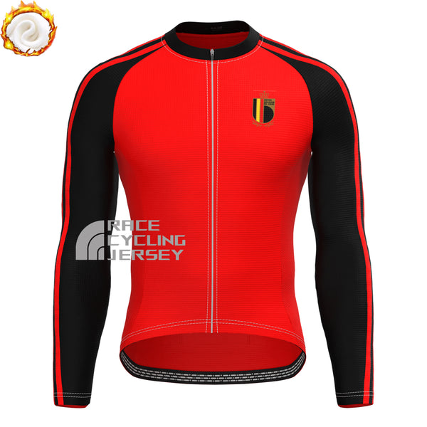 Belgium leon Fleece Long Cycling Jersey