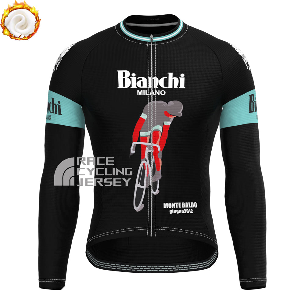 Rider Bianchi Fleece Long Sleeves Cycling Kits
