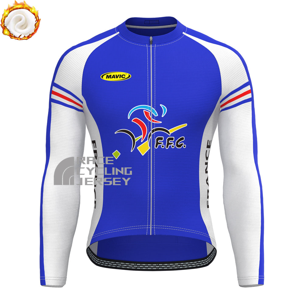 2003 France Fleece Long Cycling Jersey
