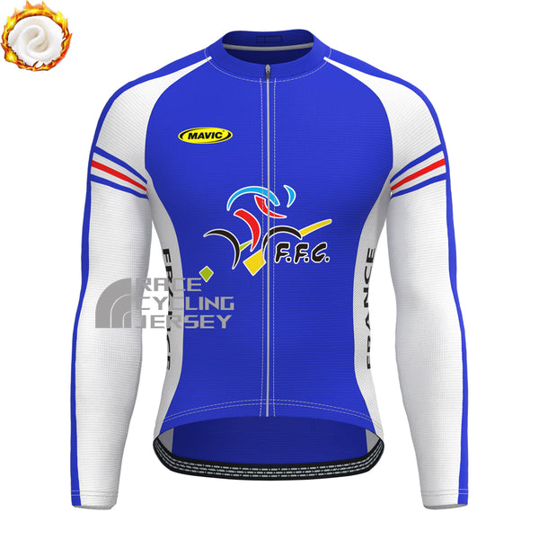 2003 France Fleece Long Cycling Jersey