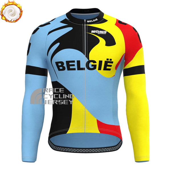 Belgium Fleece Long Cycling Jersey