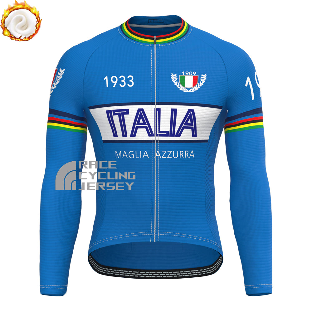 1993 ITALIA Fleece Long Sleeves Cycling Kits