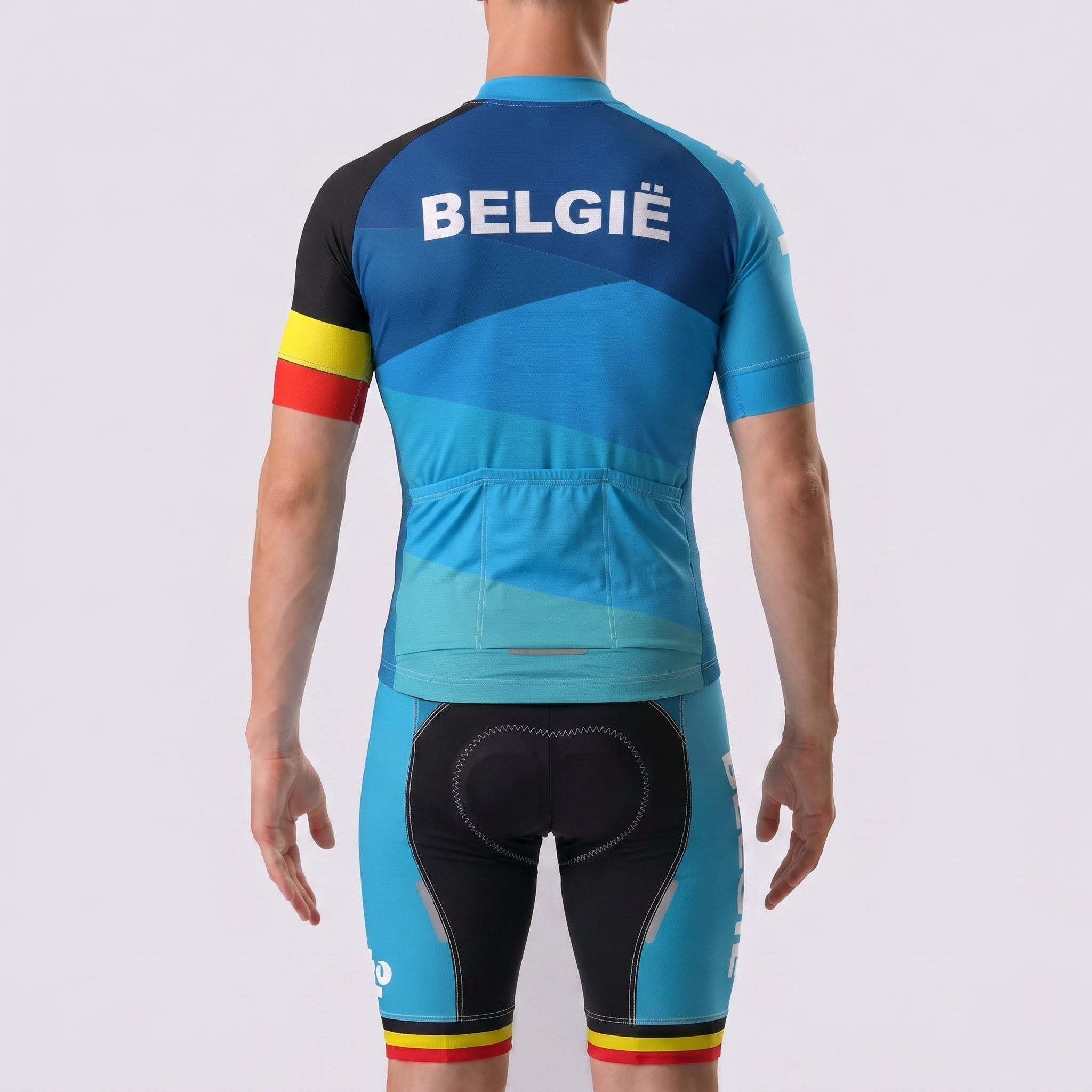 Belgium Blue Short Sleeves Cycling Kits
