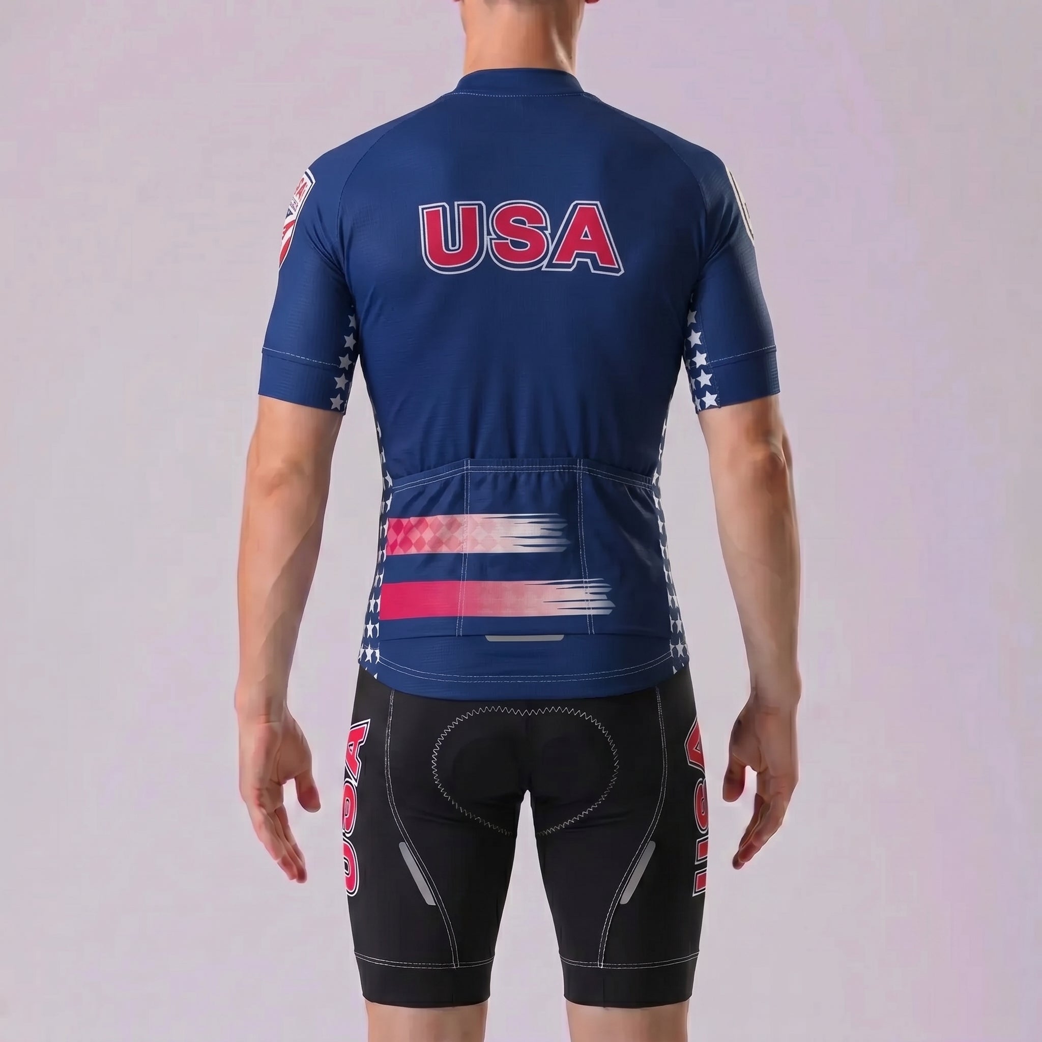 USA Stripes Short Sleeves Cycling Kits
