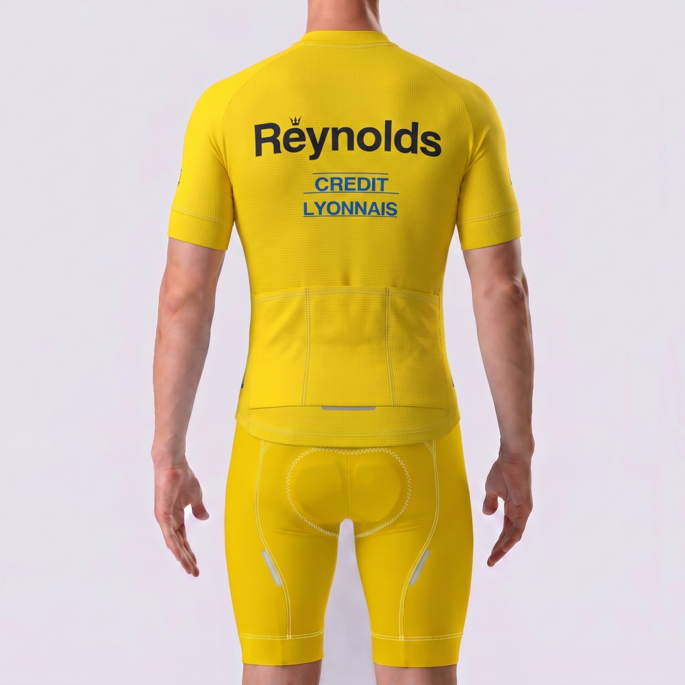 1988 Reynolds Yellow Short Sleeves Cycling Kits