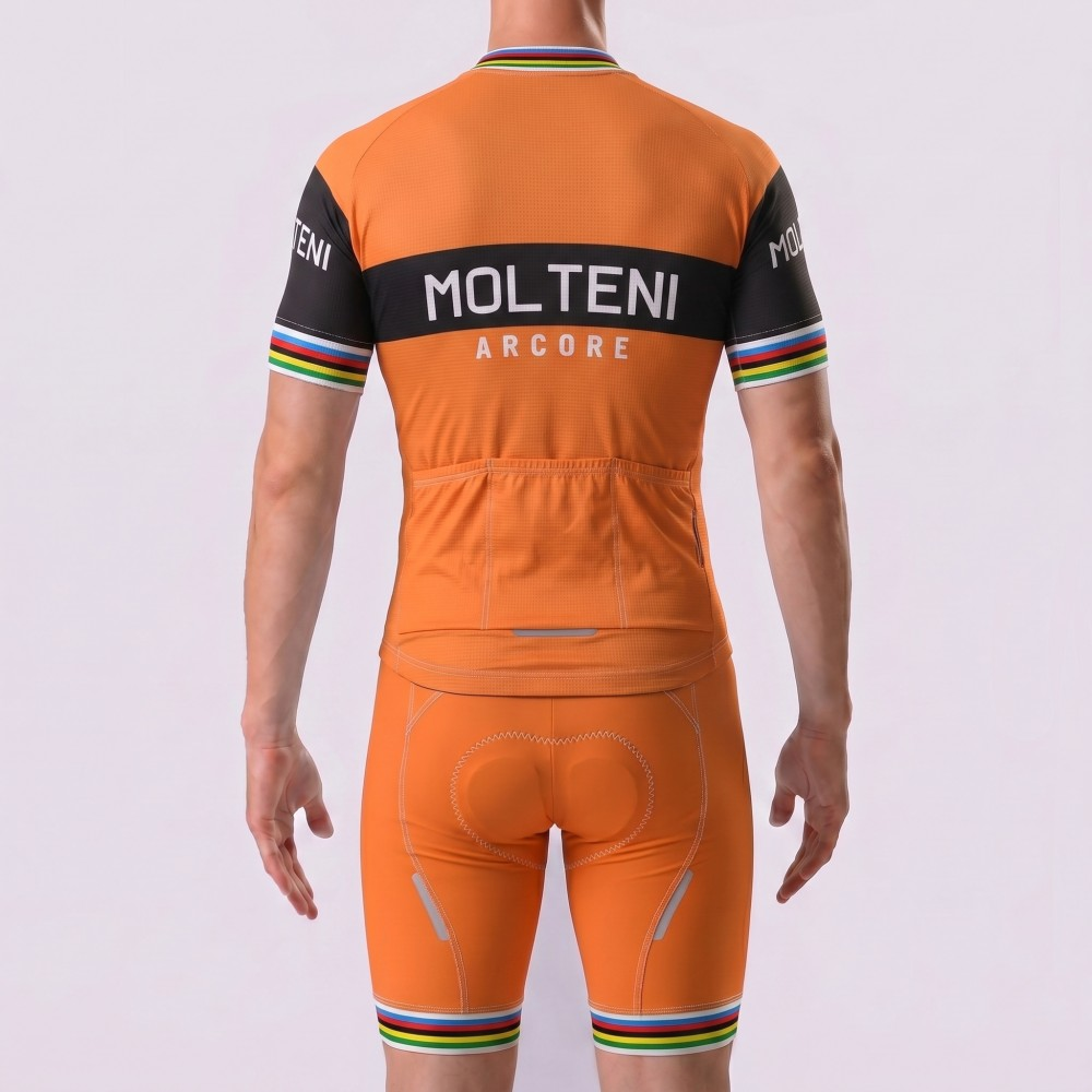 Orange MOLTENI Short Sleeves Cycling Kits