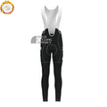 White Bianchi Fleece Bib Cycling Pants