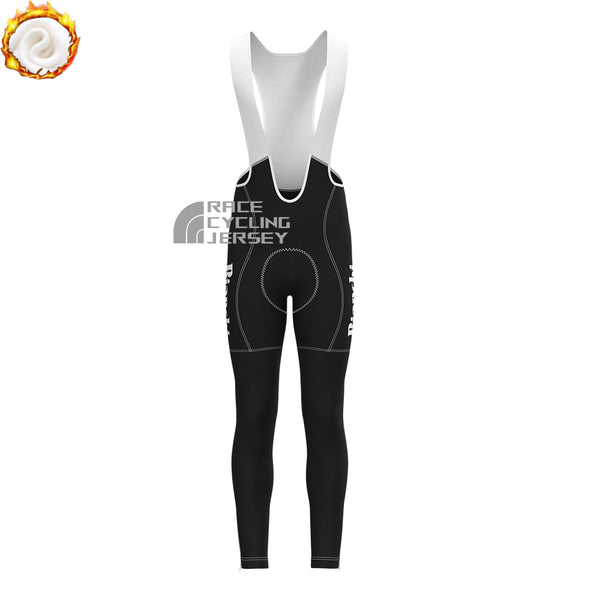 White Bianchi Fleece Bib Cycling Pants
