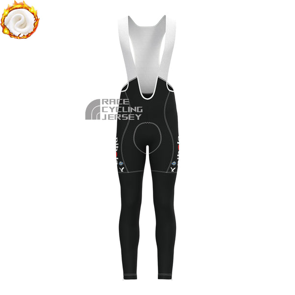 Red Bianchi Fleece Bib Cycling Pants