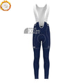 France White Fleece Bib Cycling Pants