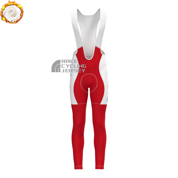 United State Red Fleece Bib Cycling Pants