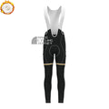 Black MOLTENI Fleece Bib Cycling Pants