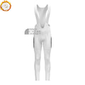 White MOLTENI Fleece Bib Cycling Pants