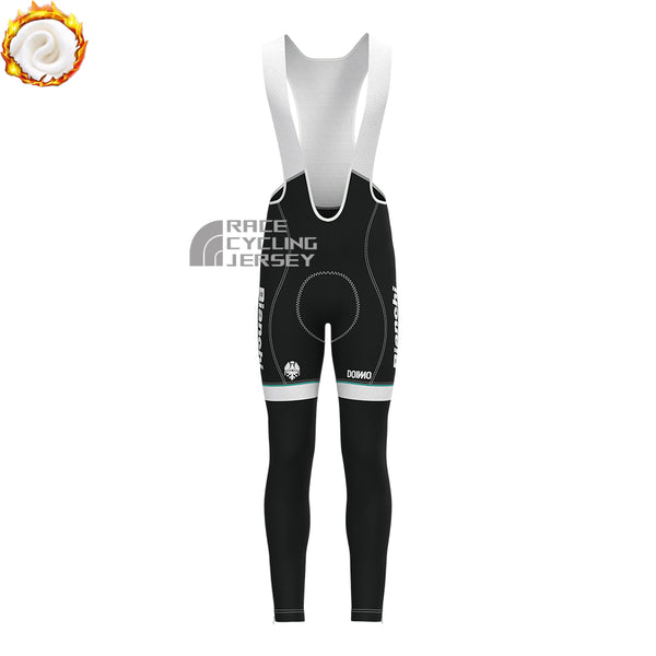 Blue Bianchi Fleece Bib Cycling Pants