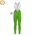 Green Bianchi Fleece Bib Cycling Pants