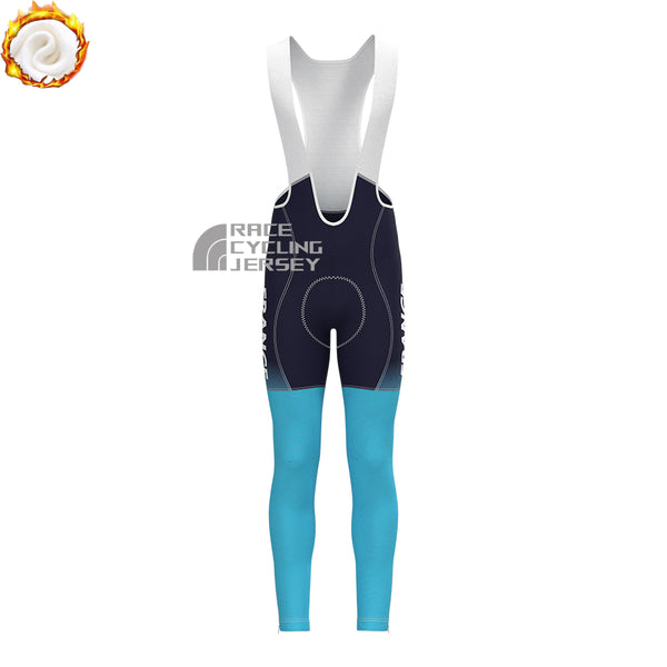 France Deep Blue Fleece Bib Cycling Pants