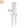 United Kingdom White Fleece Bib Cycling Pants