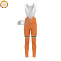 Orange MOLTENI Fleece Bib Cycling Pants