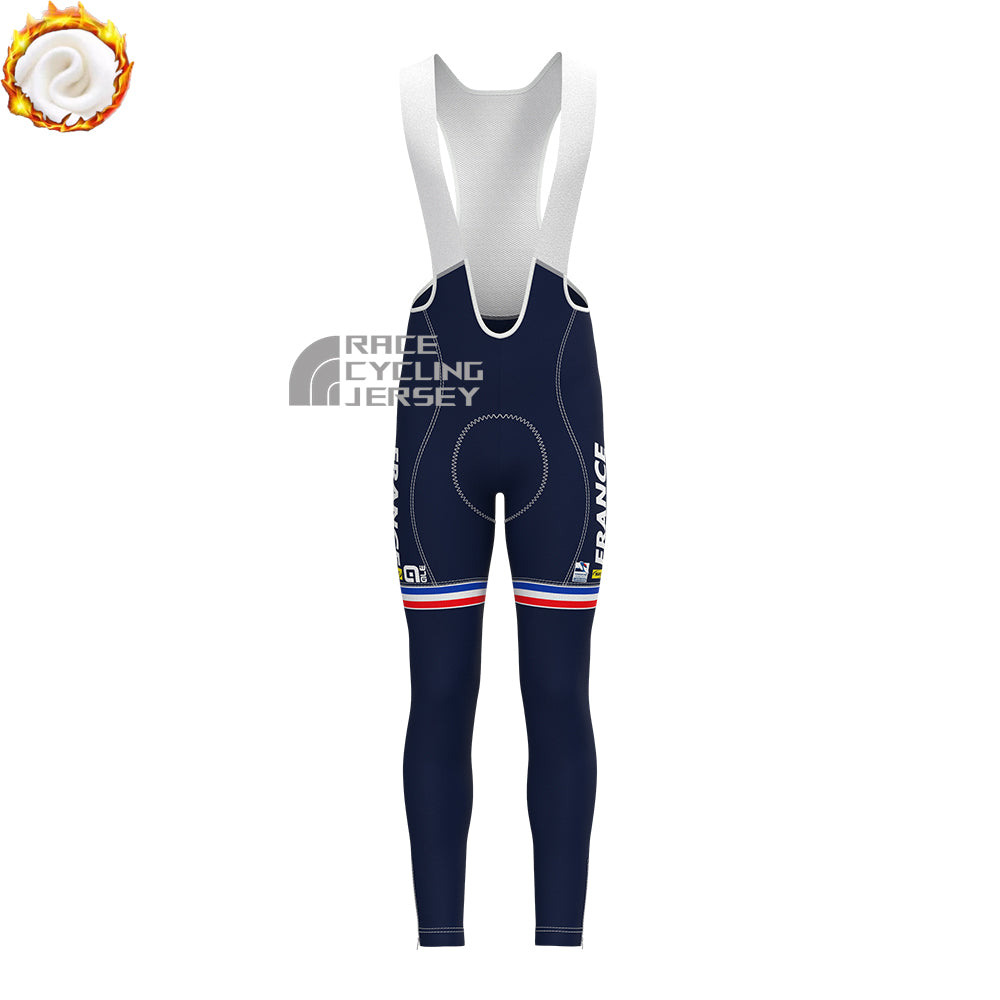 2016 France Fleece Bib Cycling Pants