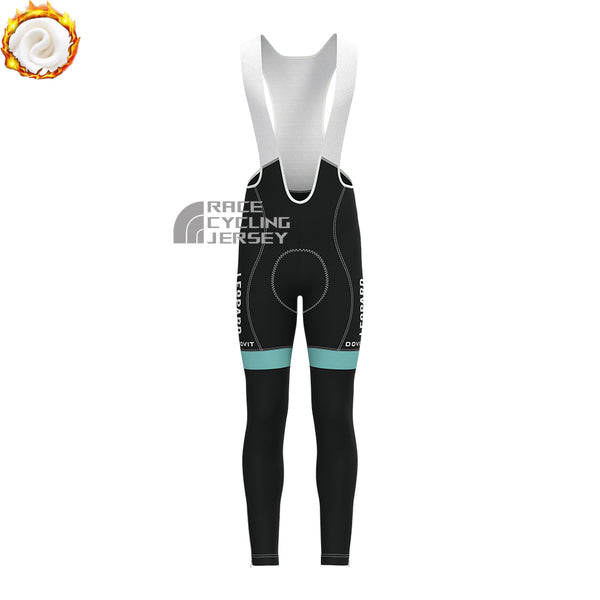 Leopard Bianchi Fleece Bib Cycling Pants