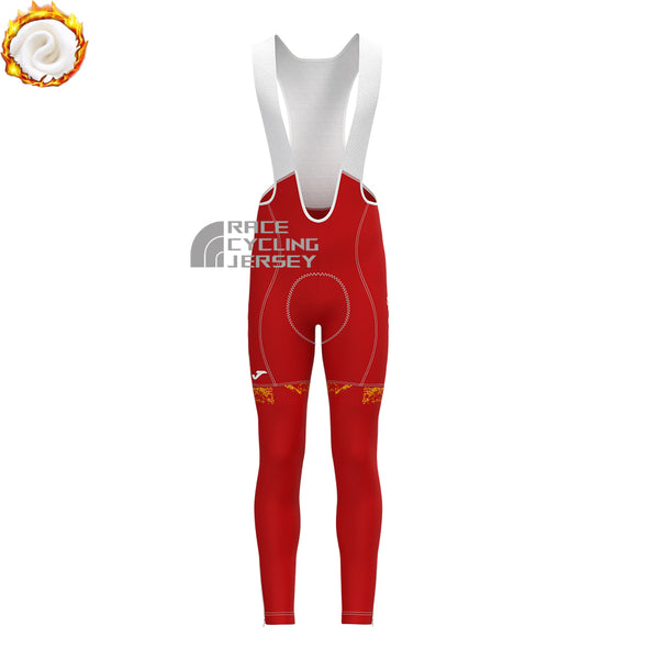 ESPANA White Fleece Bib Cycling Pants
