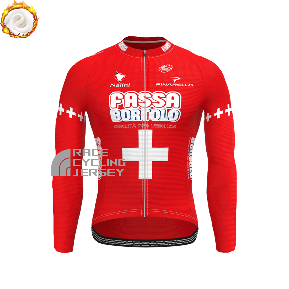 2000 Fassa Fleece Long Cycling Jersey