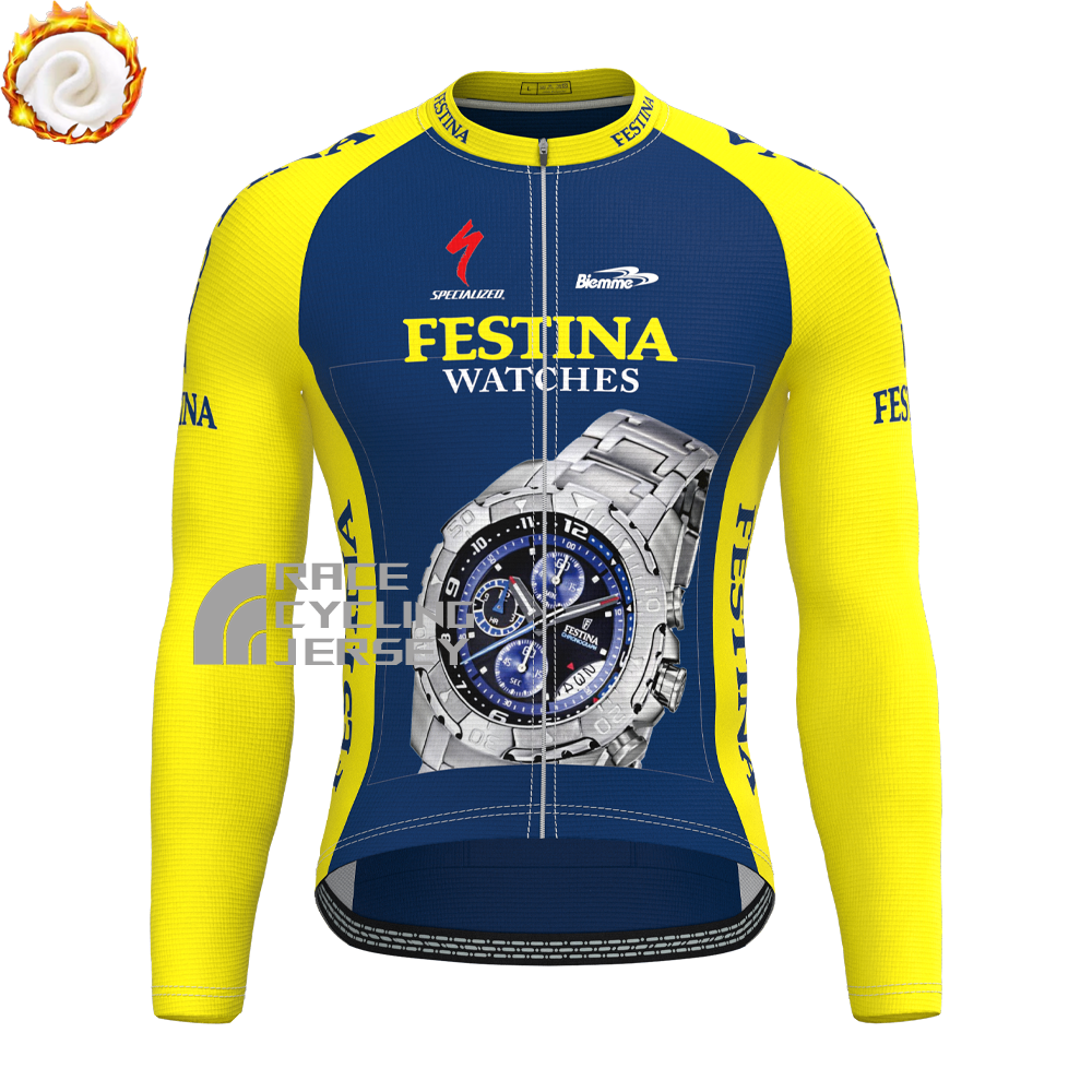 1999 Festina Fleece Long Cycling Jersey