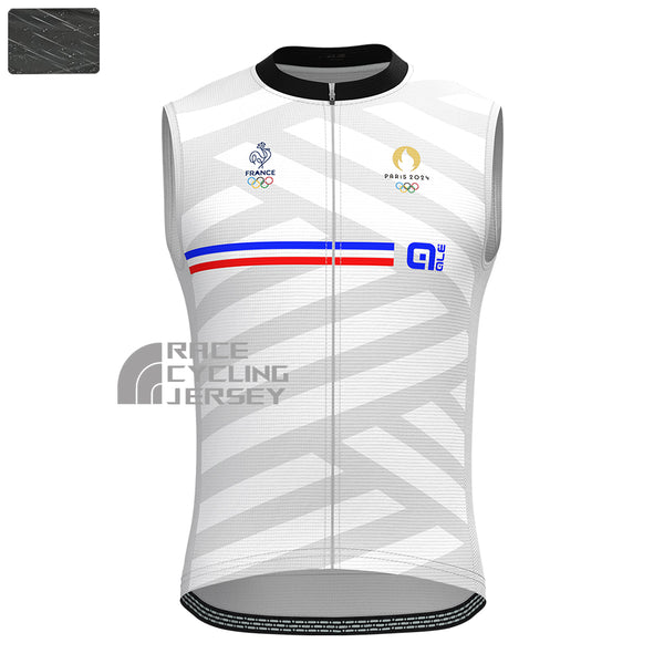 France Stripes Windproof Sleeveless Cycling Jersey