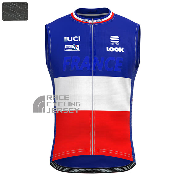 France FDJ Windproof Sleeveless Cycling Jersey