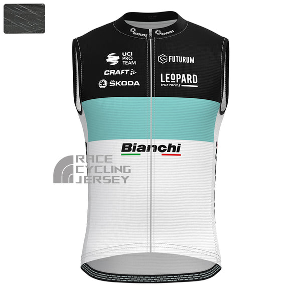 Leopard Bianchi Windproof Sleeveless Cycling Jersey