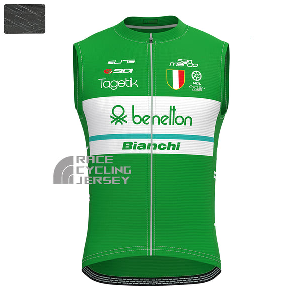 Benetton Bianchi Windproof Sleeveless Cycling Jersey
