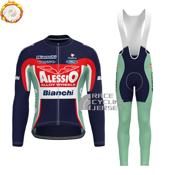 2004 Bianchi Fleece Long Sleeves Cycling Kits