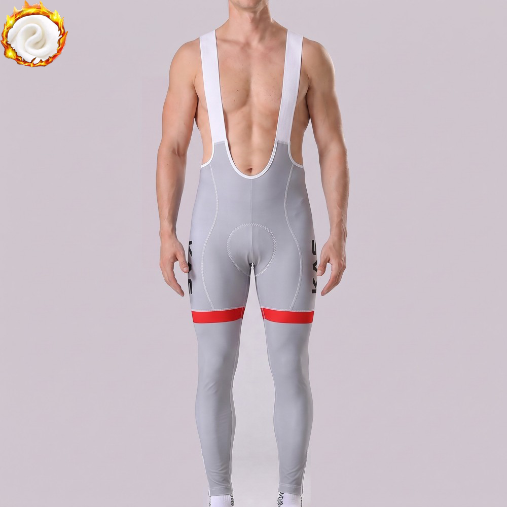 1976 Kas Grey Fleece Bib Cycling Pants