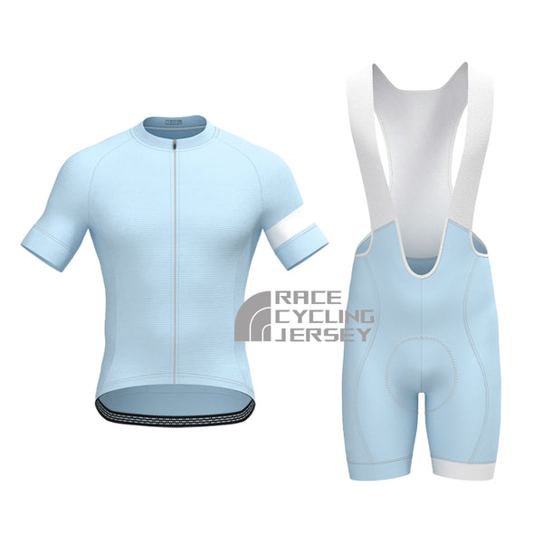 Baby Blue Short Sleeves Cycling Kits