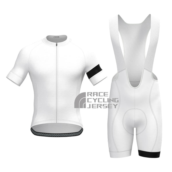 White Short Sleeves Cycling Kits