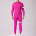 Rose Red Long Sleeves Cycling Kits