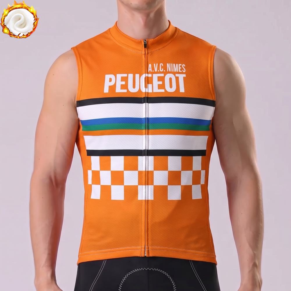 1983 Peugeot Fleece Sleeveless Cycling Jersey