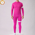 Rose Red Fleece Long Sleeves Cycling Kits